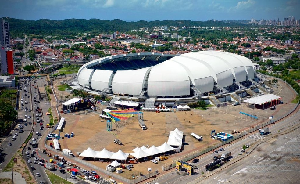 Arena das Dunas foto aérea no São João de Natal 2023 — Foto: Divulgação