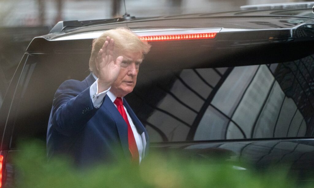 Donald Trump departs Trump Tower two days after FBI agents raided his Mar-a-Lago Palm Beach home, in New York City