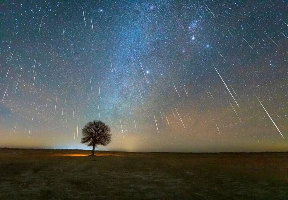 Chuva de meteoros Geminídeas — Foto: Climatempo
