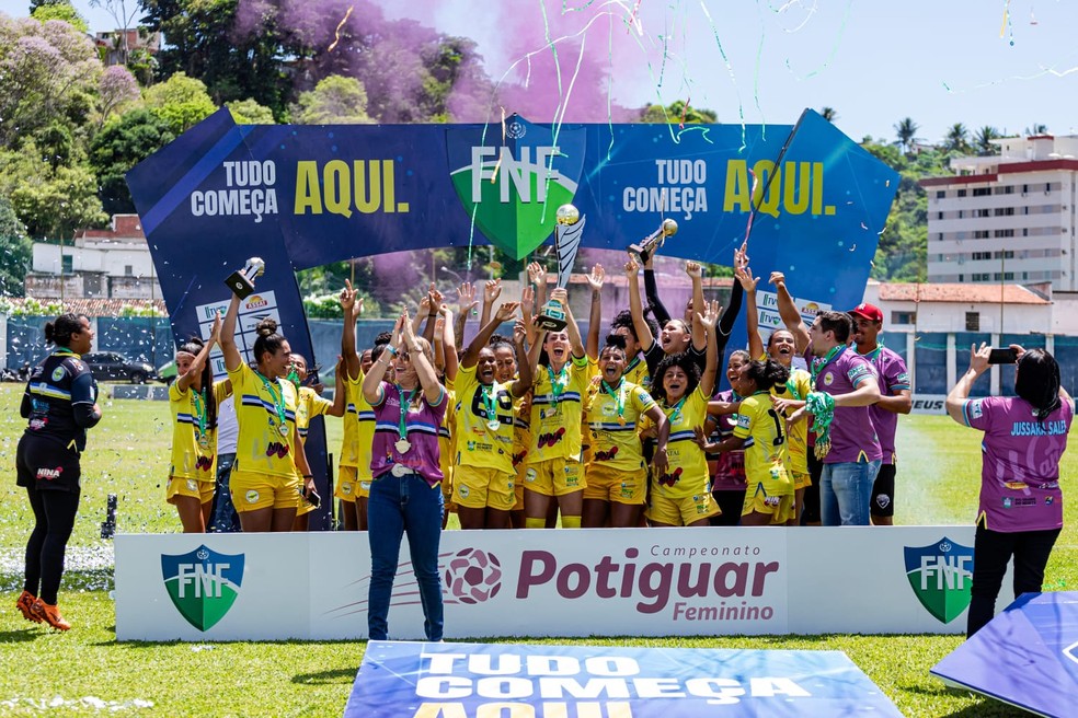 União venceu Campeonato Potiguar feminino 2023 — Foto: Paulo José