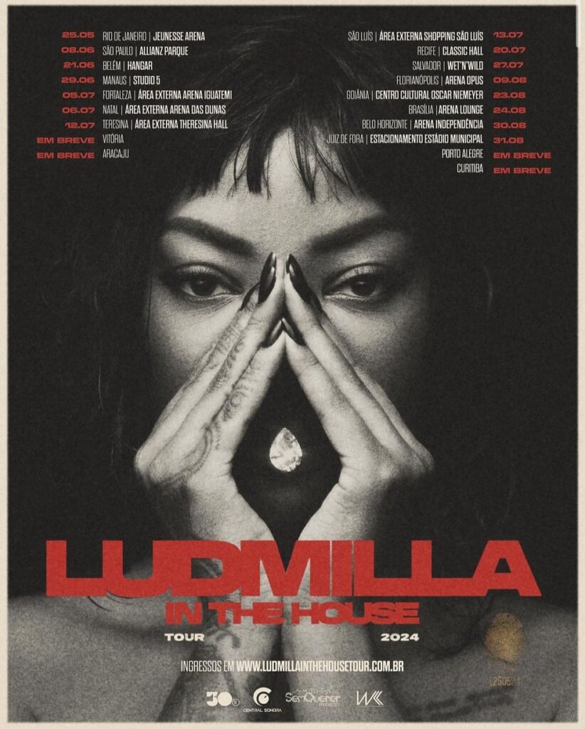 Ludmilla anuncia turnê 'Ludmilla In The House'. — Foto: Reprodução/Redes Sociais