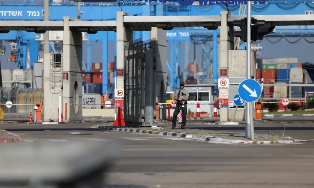 Porto de Ashdod em Israel
 5/4/2024    REUTERS/Hannah McKay