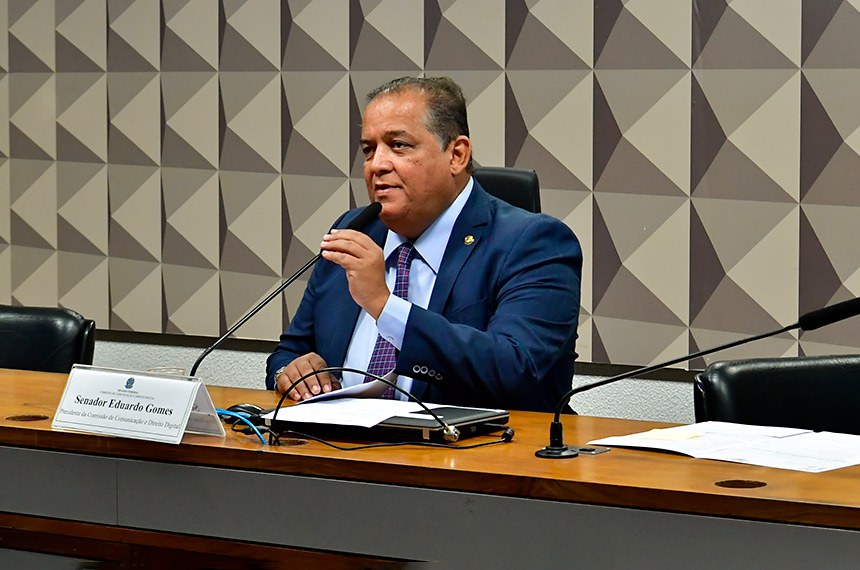 Mesa:
presidente da Comissão de Comunicação e Direito Digital (CCDD), senador Eduardo Gomes (PL-TO).