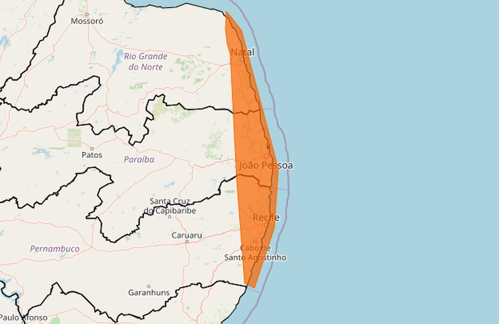 Avisos valem até às 23h59 deste domingo (16). — Foto: Reprodução/Inmet
