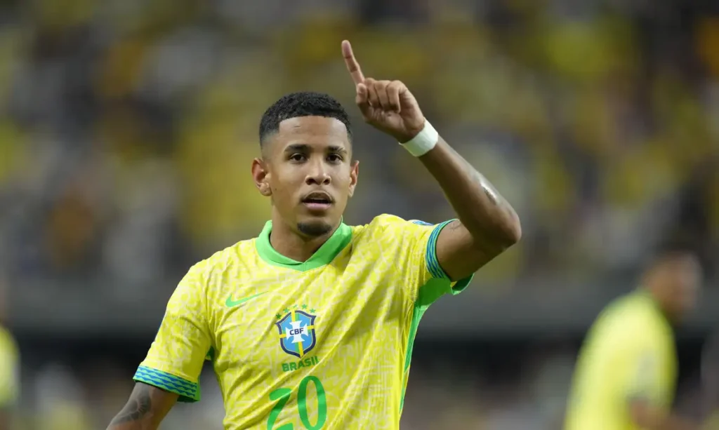 Savinho em jogo do Brasil contra o Paraguai na Copa América
 28/6/2024    Lucas Peltier-USA TODAY Sports