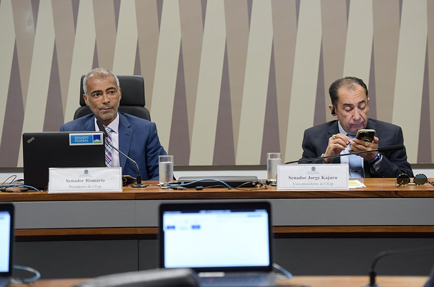Mesa: 
presidente da CEsp, senador Romário (PL-RJ); 
vice-presidente da CEsp, senador Jorge Kajuru (PSB-GO).