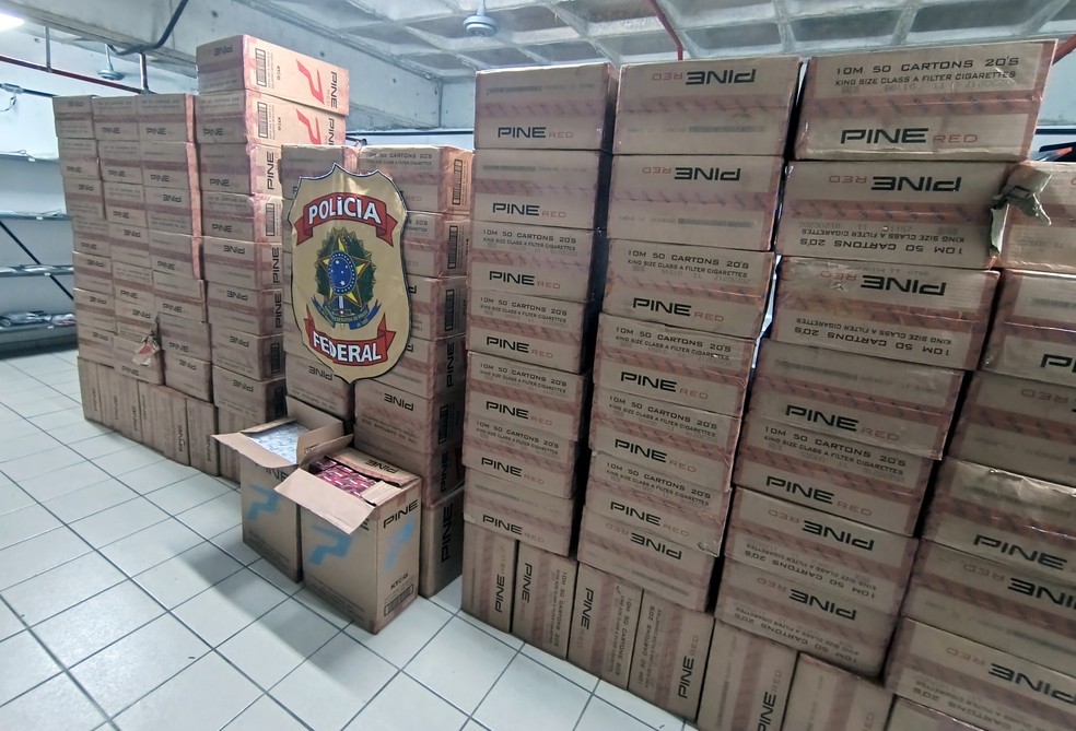 Carga apreendida pela PF e PM no interior do RN — Foto: PF/Divulgação
