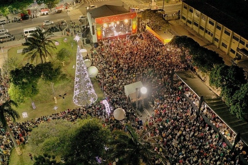 Show de Alceu Valença na Praça Cívica, em Natal — Foto: Comunicação da Fecomércio/Cedida