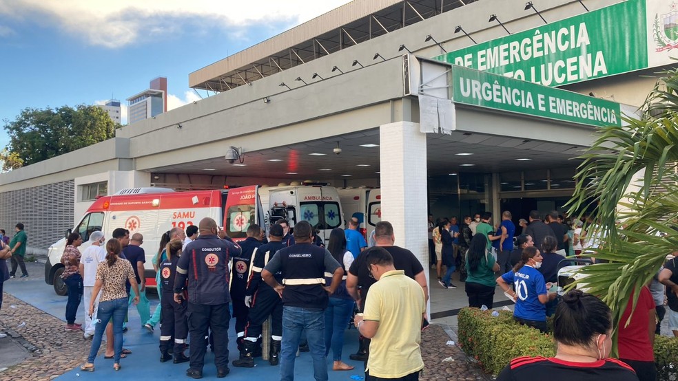 Incêndio atinge laboratório do Hospital de Trauma de João Pessoa — Foto: Pedro Hugo/TV Cabo Branco