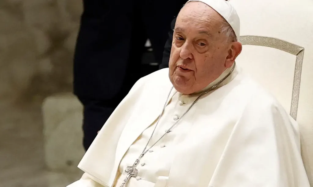 FILE PHOTO: Pope Francis looks on during the Jubilee audience in Paul VI hall at the Vatican, February 1, 2025. Reuters/Ciro De Luca/Arquivo/Proibida reprodução