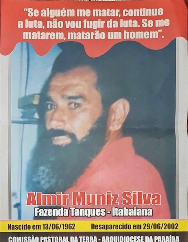 Almir Muniz da Silva, trabalhador rural desaparecido; caso será julgado pela Corte Interamericana de Direitos Humanos — Foto: Comissão Pastoral da Terra da Paraíba/Arquivo