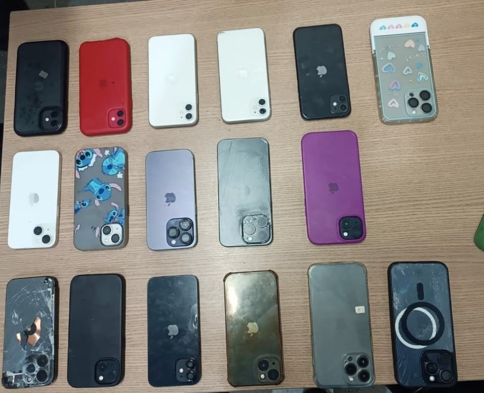 PM recupera em Campina Grande celulares que foram furtados em João Pessoa — Foto: Divulgação/Polícia Militar