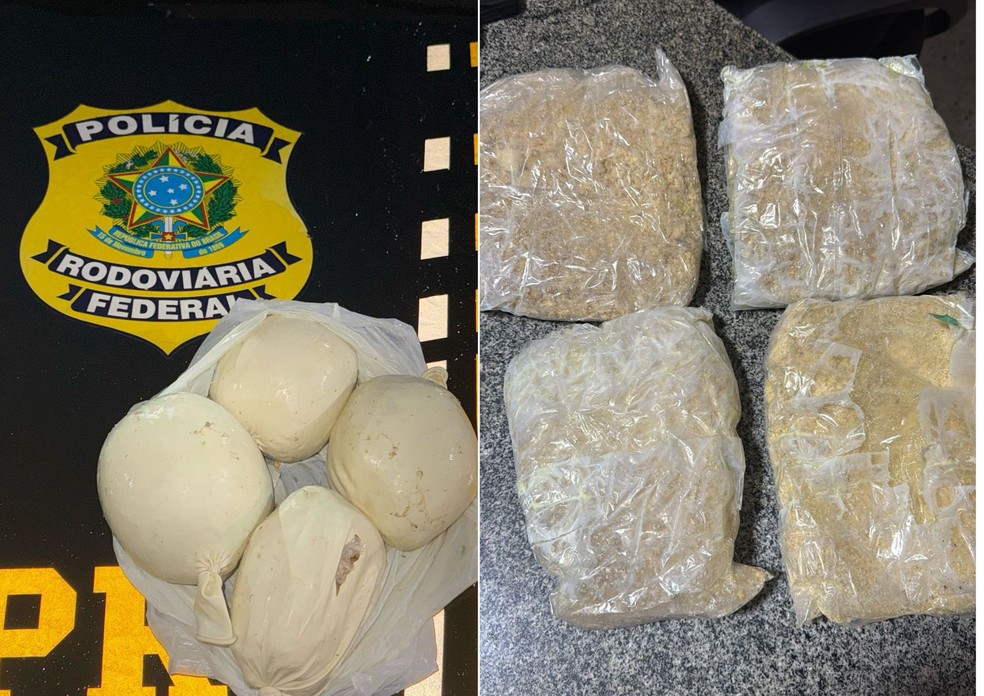 Homem que transportava 2kg de crack de Goiás para a Paraíba é preso no RN — Foto: Polícia Rodoviária Federal/Divulgação