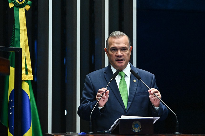 Em discurso, à tribuna, senador Wellington Fagundes (PL-MT).