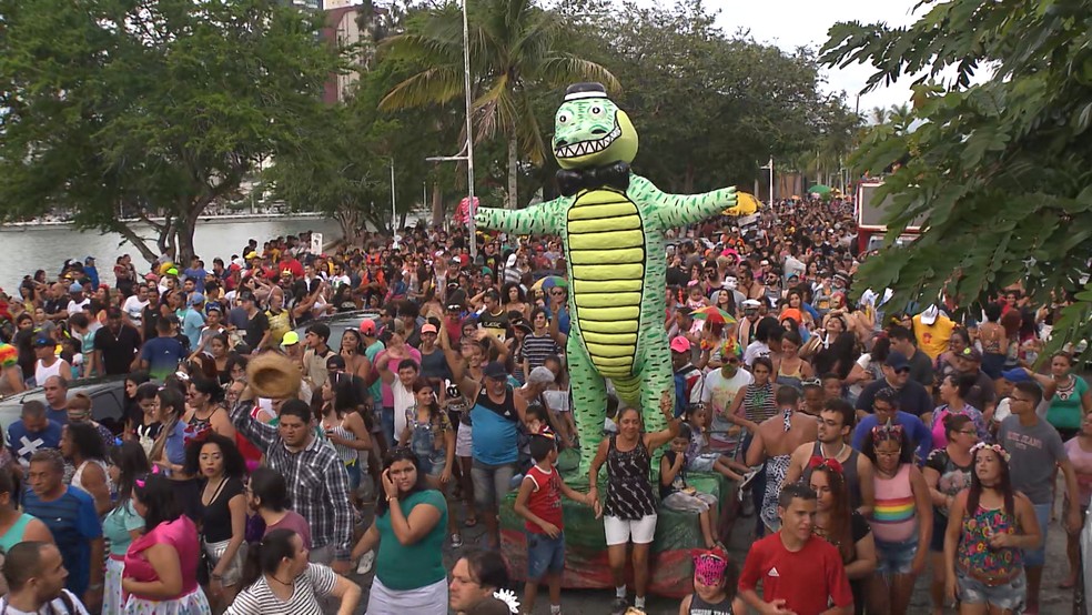 Bloco Jacaré do Açude Velho, em Campina Grande — Foto: Reprodução/TV Paraíba