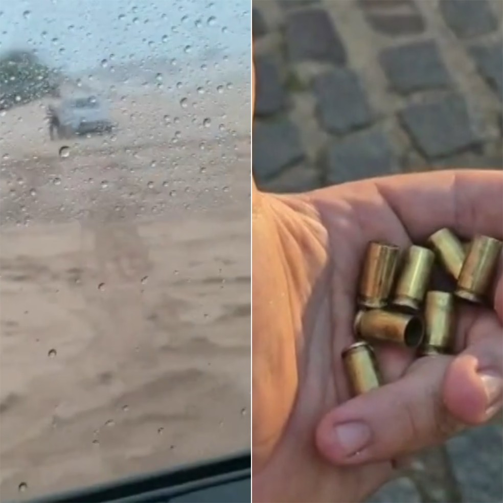 Tiros foram registrados em dunas na praia de Jacumã, na Grande Natal — Foto: Reprodução/Redes sociais