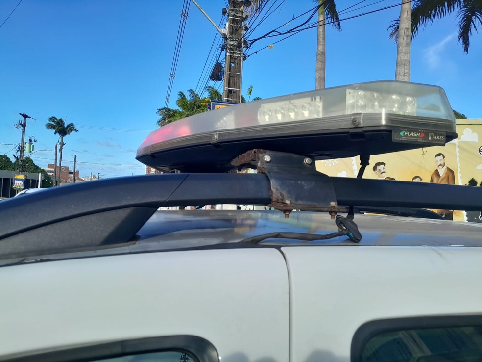 Viatura da PM — Foto: Thiago César/Inter TV Cabugi/ARQUIVO