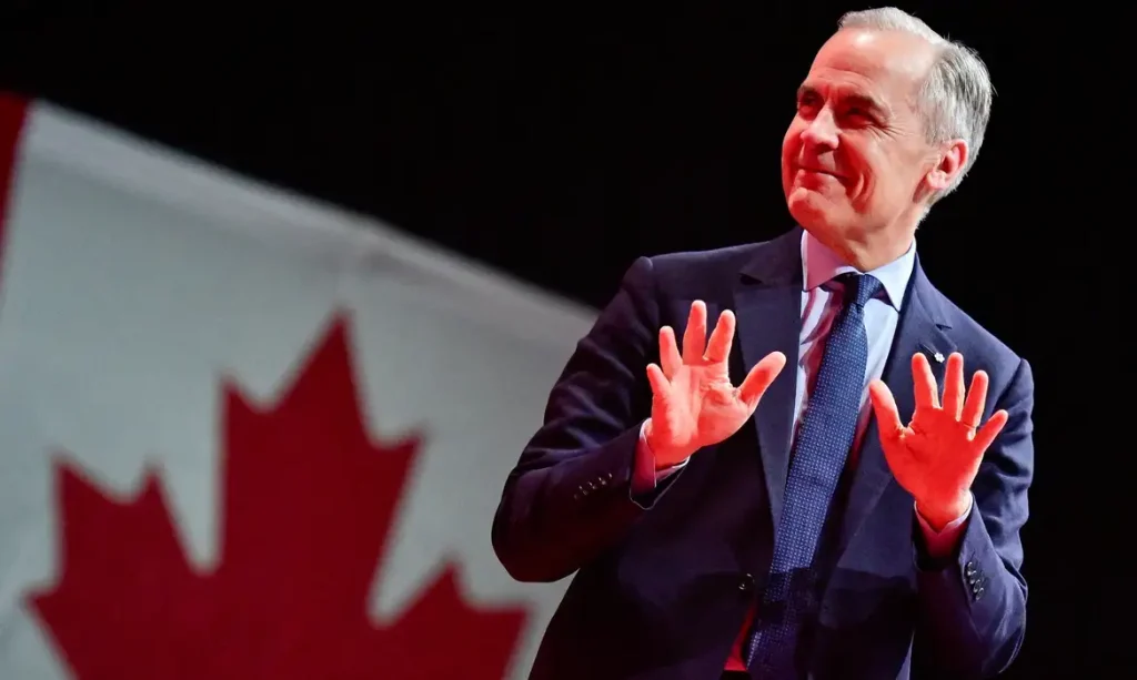 Canada's Prime Minister Mark Carney attends an event at the Liberal Party election night headquarters in Ottawa, Ontario, Canada April 29, 2025. Reuters/Jennifer Gauthier/Proibida reprodução