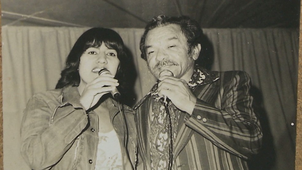 Antônio Barros e Cecéu no início da carreira — Foto: Reprodução/TV Cabo Branco