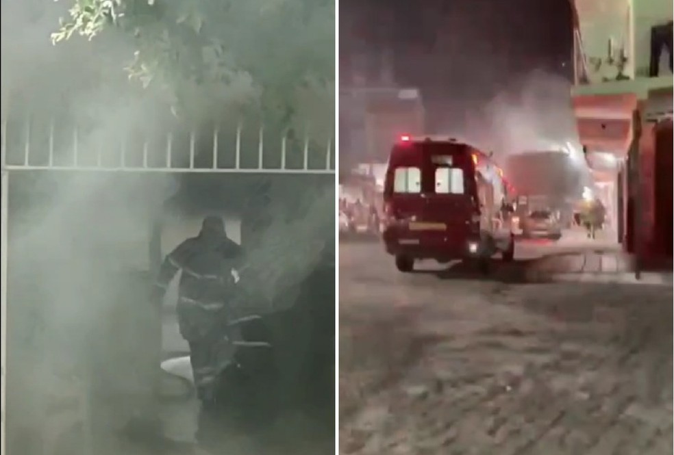 Incêndio aconteceu na madrugada desta quarta-feira (16) em Currai Novos — Foto: Reprodução