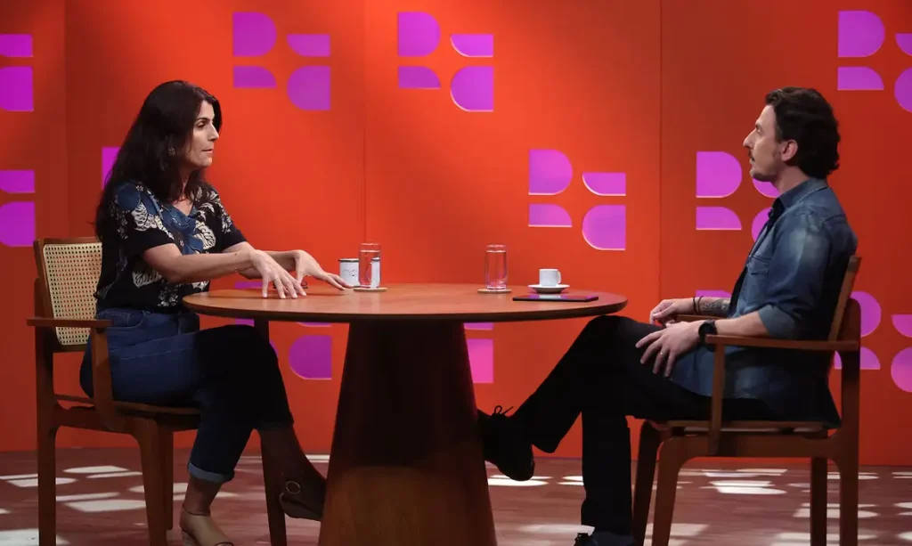 São Paulo SP 27/03/2025 Manuela D´Avila, convidada do programa DR com Demori na Empresa Brasil de Comunicação (EBC).

Foto: Paulo Pinto/Agência Brasil