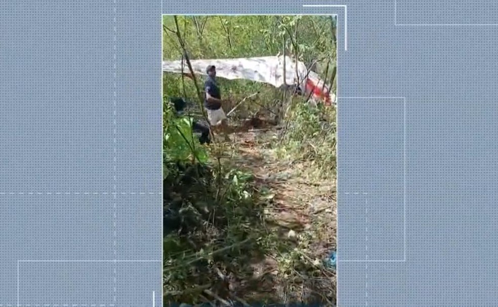Avião ultraleve cai e piloto de 42 anos morre no Sertão da PB — Foto: Reprodução/TV Paraíba