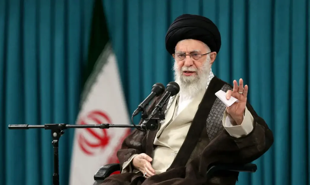 FILE PHOTO: Iran's Supreme Leader Ayatollah Ali Khamenei speaks during a meeting in Tehran, Iran November 2, 2022. Office of the Iranian Supreme Leader/WANA (West Asia News Agency)/Handout via REUTERS/File Photo