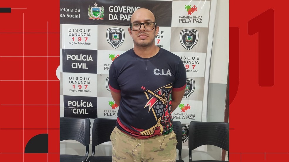 Arthur Neves de Barros, de 35 anos, foi preso na Paraíba suspeito de executar empresário de Vila Velha, Espírito Santo, Wallace Lovato — Foto: Divulgação/Polícia Civil