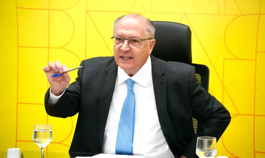 Brasília - 17/07/2025 Vice Presidente da República Geraldo Alckmin durante Reunião (Videoconferência) Marco Stefanini, Presidente e CEO Global do Stefanini Group. Foto : Cadu Gomes/VPR