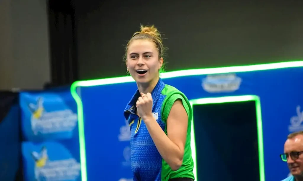 Bruna Takahashi teve três match points contra, mas reagiu e venceu a norte-americana Lily Zhang na finalíssima feminina, conquistando o bicampeonato da Copa Pan-Americana de Tênis de Mesa, em 23/02/2025.