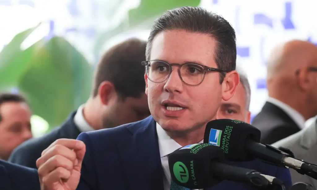 Brasília (DF), 29/05/2025  - Presidente da Câmara dos deputados, Hugo Motta, durante coletiva à imprensa após a reunião de lideres.  Foto: Lula Marques/Agência Brasil