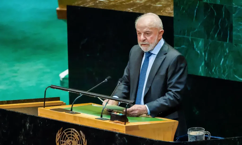 Nova York (NY), 22/09/2025 - Presidente da República, Luiz Inácio Lula da Silva, durante a Conferência Internacional de Alto Nível para a Solução Pacífica da Questão da Palestina e a Implementação da Solução de Dois Estados. Foto: Ricardo Stuckert/PR