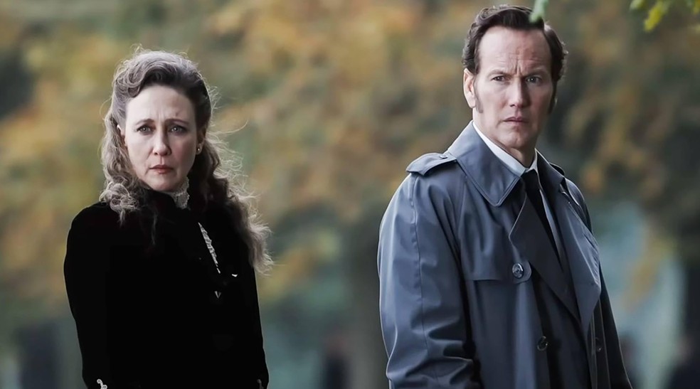 Lorraine Warren (Vera Farmiga) e seu marido Ed (Patrick Wilson) voltam à ação em 'Invocação do Mal 4: O Último Ritual' — Foto: Divulgação