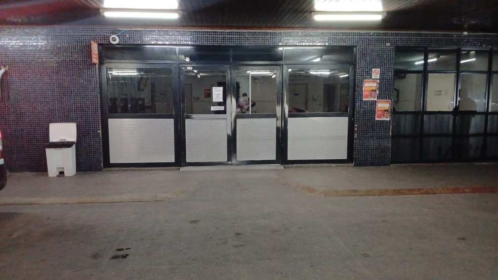 Entrada do Pronto-Socorro do Hospital Walfredo Gurgel em Natal — Foto: Brunno Rocha/Inter TV Cabugi