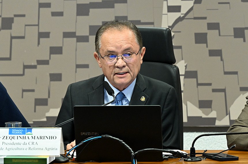 Mesa: 
presidente da CRA, senador Zequinha Marinho (Podemos-PA).