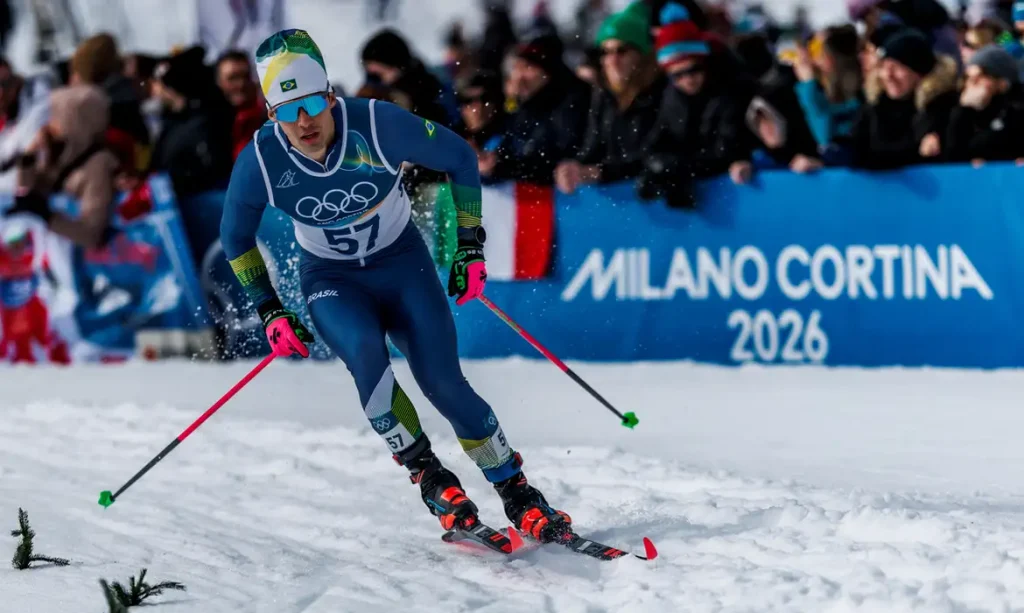 2026.02.10 - Jogos Olímpicos de Inverno Milão-Cortina 2026 - Tesero Cross Country Skiing Stadium  - Atleta Brasileiro Manex Silva competindo na prova de Sprint do Cross Country nos Jogos Olímpicos de Inverno Milao-Cortina 2026 Foto: Gabriel Heusi/COB