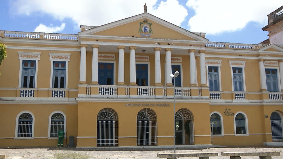 Arquidiocese da Paraíba, no Centro de João Pessoa — Foto: TV Cabo Branco/Reprodução