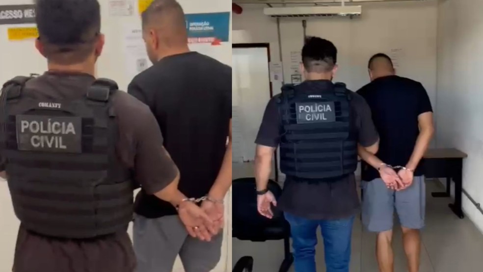 Homem preso suspeito de mandar sequestrar mulher que cobrava o pagamento de pensão alimentícia, em João Pessoa — Foto: Reprodução/TV Cabo Branco