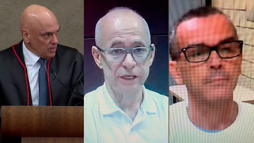 Ministro Alexandre de Moraes, Domingos Brazão e Rivaldo Barbosa — Foto: Acervo TV Globo - Reprodução