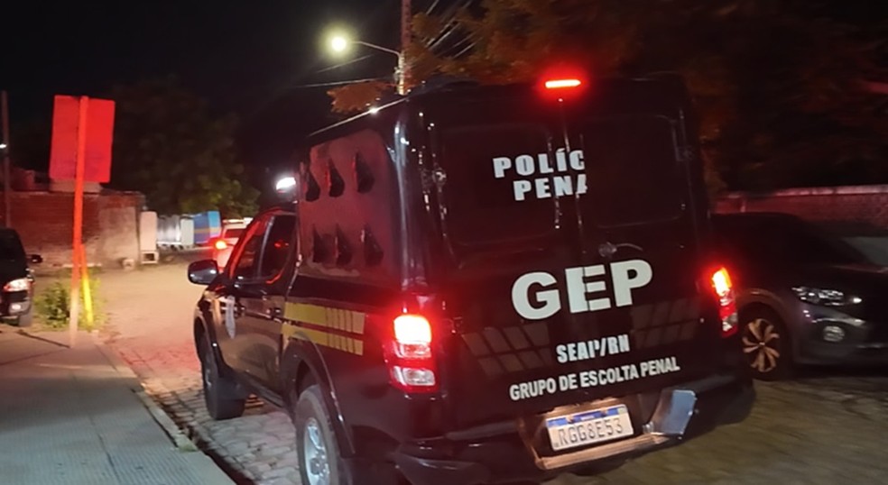 Viatura da Polícia Penal em Mossoró — Foto: Mossoró Urgente/Reprodução