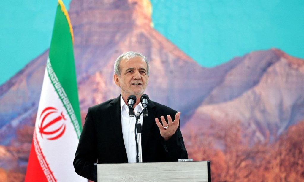 Presidente iraniano, Masoud Pezeshkian
12/06/2025
Site da Presidência do Irã/WANA/Divulgação via REUTERS
