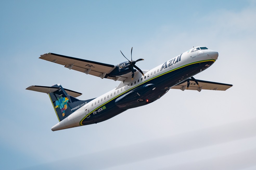 Rota será feita em ATR, com capacidade para 70 passageiros — Foto: Divulgação/Azul