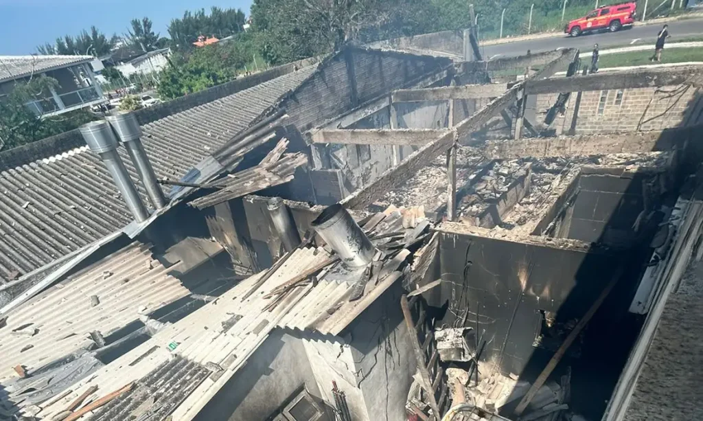 Capão da Canoa (RS), 03/04/2026 - Local de queda de avião. Foto: Defesa Civil RS/Divulgação