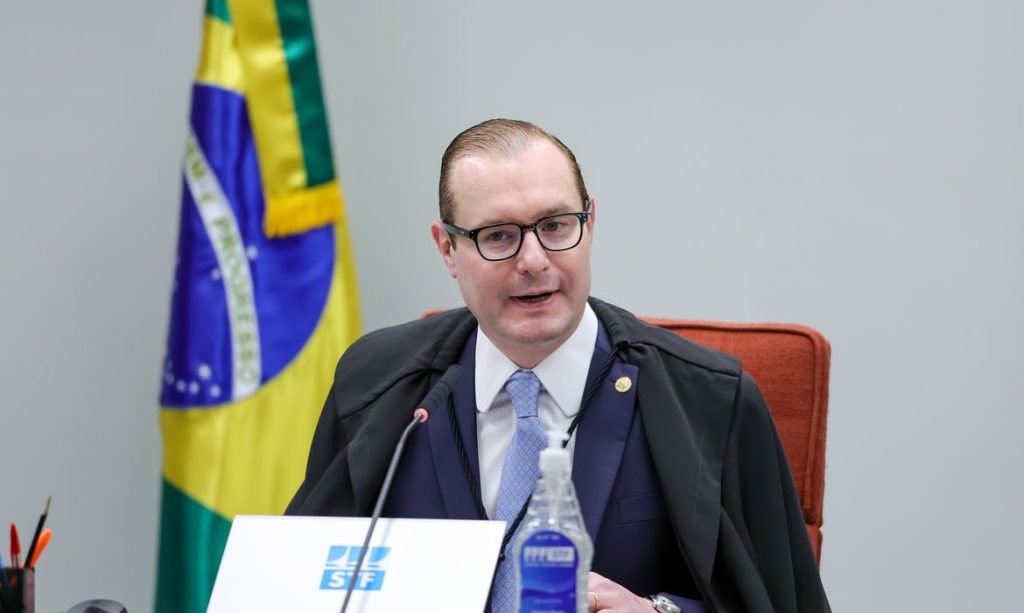 Brasília (DF) 03/09/2025 O presidente da Primeira Turma, ministro Cristiano Zanin, no segundo dia de sessão do STF do julgamento dos primeiros oito réus da trama golpistaFoto: Fabio Rodrigues-Pozzebom/ Agência Brasil