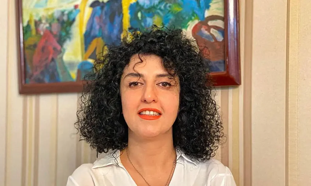 FILE PHOTO: Iranian human rights activist and the vice president of the Defenders of Human Rights Center (DHRC) Narges Mohammadi poses in this undated handout picture. Mohammadi family/REUTERS/File Photo