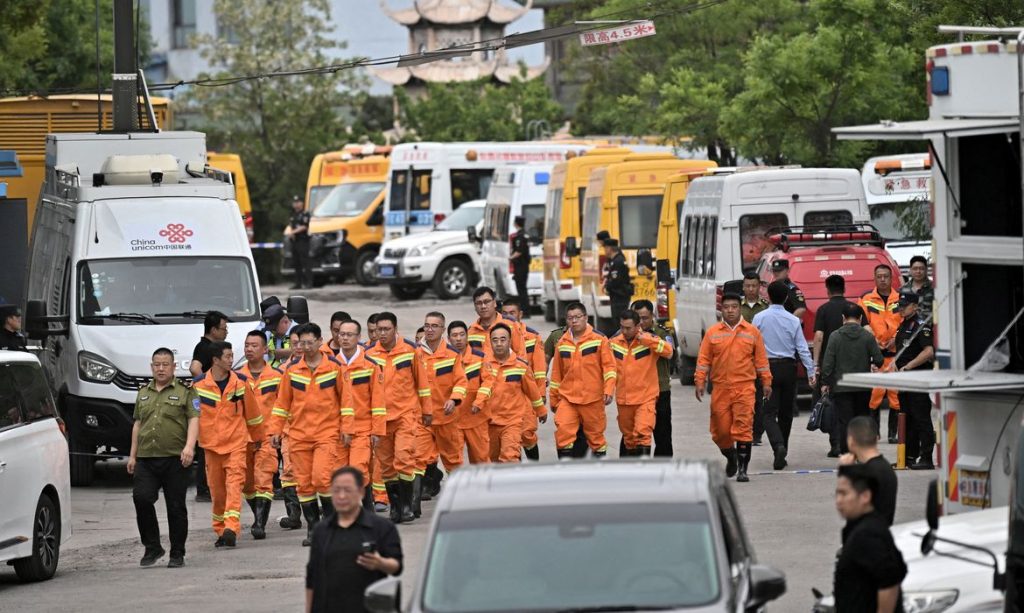 Rescuers work at the site following a gas explosion at Liushenyu coal mine in Qinyuan county, Shanxi province, China May 23, 2026. cnsphoto via REUTERS  THIS IMAGE HAS BEEN SUPPLIED BY A THIRD PARTY CHINA OUT. NO COMMERCIAL OR EDITORIAL SALES IN CHINA
