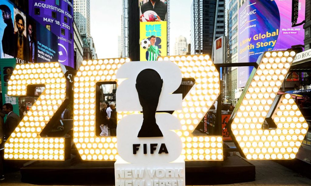 Evento da Copa do Mundo de 2026 em Nova York
18 de maio de 2023    REUTERS/Brendan McDermid