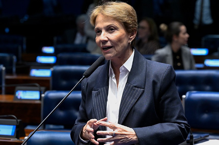 À bancada, em pronunciamento, senadora Tereza Cristina (PP-MS).