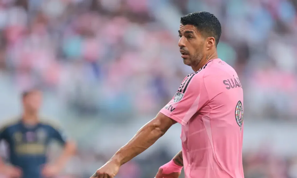 Luis Suárez, do Inter Miami, durante partida contra o Philadelphia Union pela liga de futebol dos EUA
24 de maio de 2026 Sam Navarro-Imagn Images
