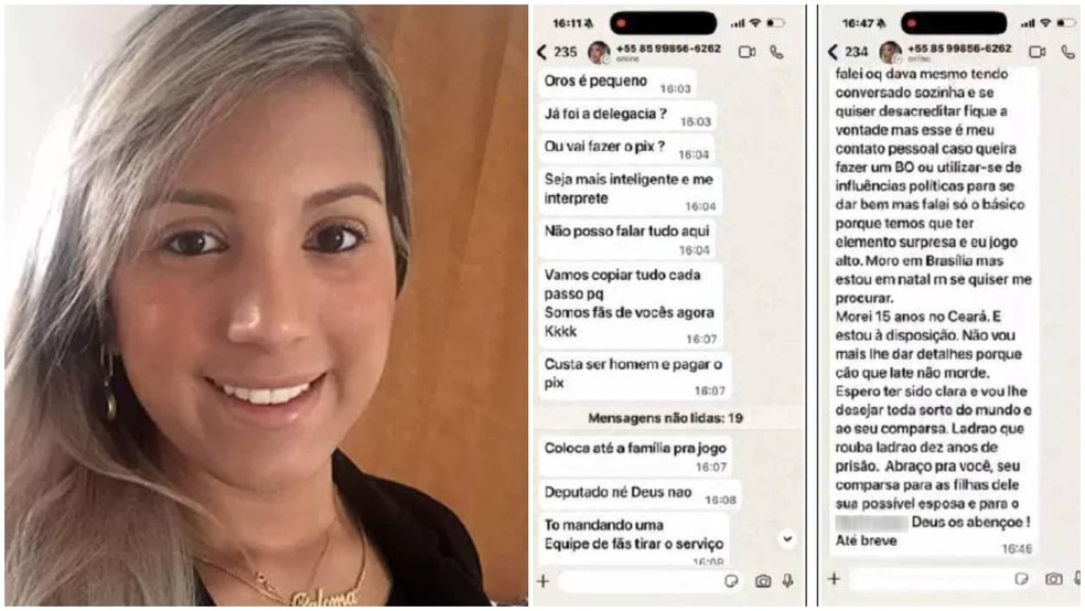 Paloma Gurgel, advogada ligada à facção Comando Vermelho, é acusada de tentar extorquir deputado estadual no Ceará — Foto: Reprodução